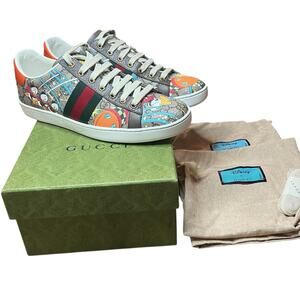 Gucci  X DISNEY GG Supreme Huey, Dewey and Louie  Ace Sneakers EU 40 US 10
